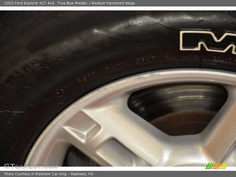 True Blue Metallic / Medium Parchment Beige 2003 Ford Explorer XLT 4x4