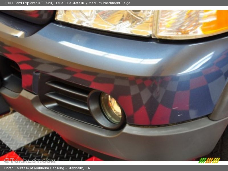 True Blue Metallic / Medium Parchment Beige 2003 Ford Explorer XLT 4x4