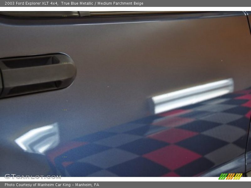 True Blue Metallic / Medium Parchment Beige 2003 Ford Explorer XLT 4x4