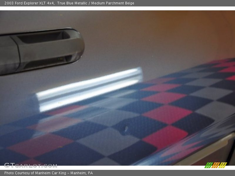 True Blue Metallic / Medium Parchment Beige 2003 Ford Explorer XLT 4x4