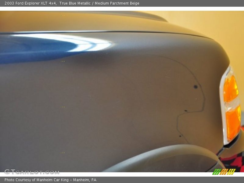 True Blue Metallic / Medium Parchment Beige 2003 Ford Explorer XLT 4x4