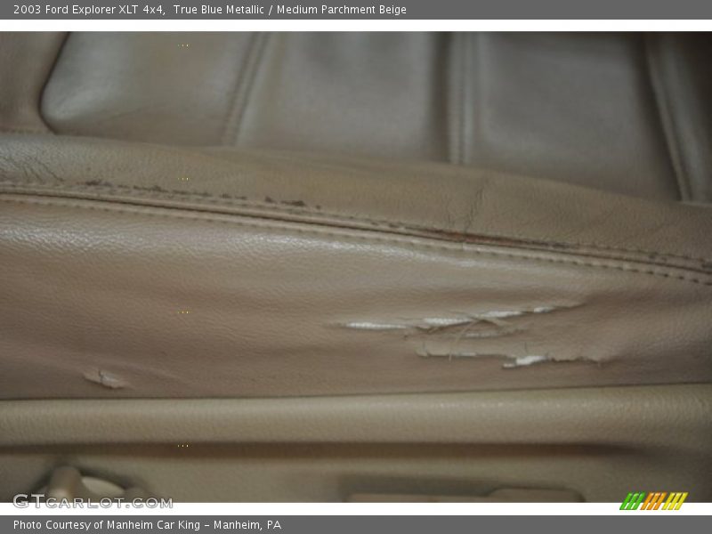 True Blue Metallic / Medium Parchment Beige 2003 Ford Explorer XLT 4x4