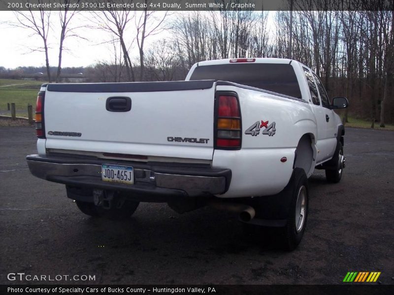 Summit White / Graphite 2001 Chevrolet Silverado 3500 LS Extended Cab 4x4 Dually