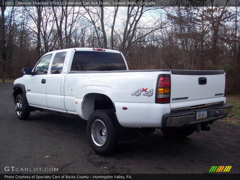 Summit White / Graphite 2001 Chevrolet Silverado 3500 LS Extended Cab 4x4 Dually