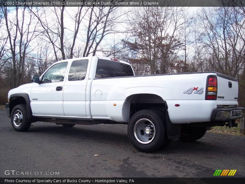 Summit White / Graphite 2001 Chevrolet Silverado 3500 LS Extended Cab 4x4 Dually