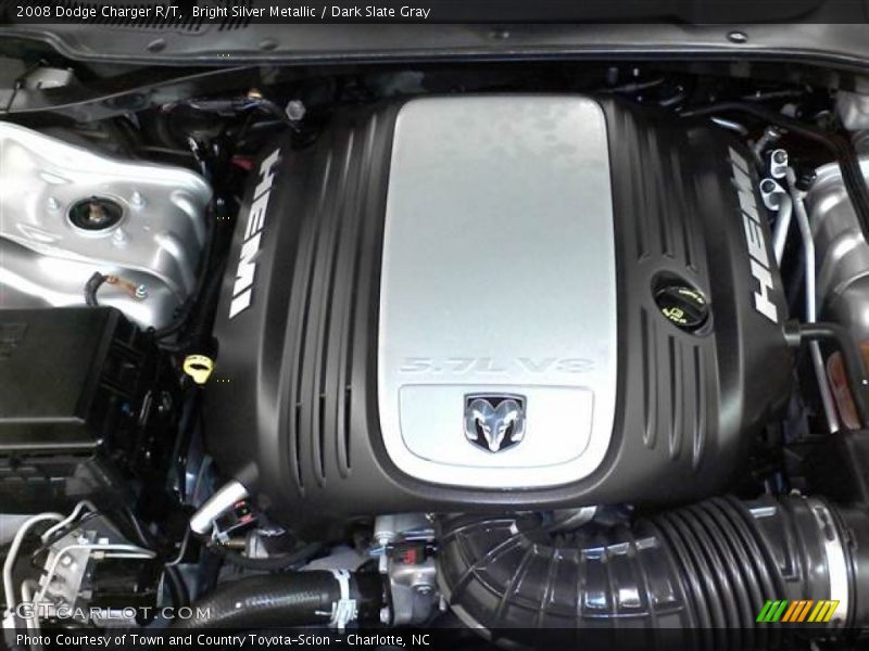 Bright Silver Metallic / Dark Slate Gray 2008 Dodge Charger R/T