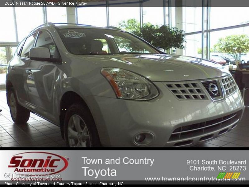 Silver Ice / Gray 2010 Nissan Rogue SL AWD