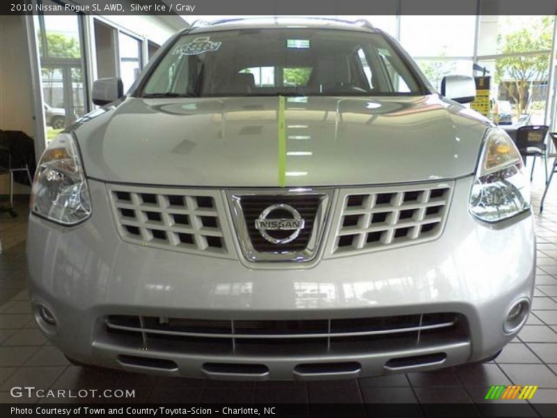 Silver Ice / Gray 2010 Nissan Rogue SL AWD