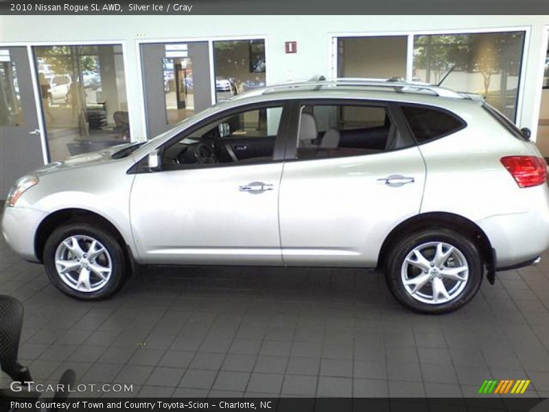 Silver Ice / Gray 2010 Nissan Rogue SL AWD