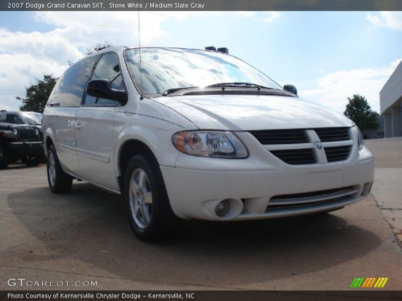 Stone White / Medium Slate Gray 2007 Dodge Grand Caravan SXT