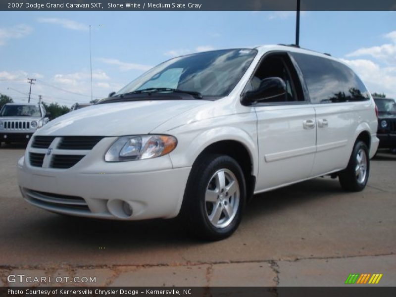 Stone White / Medium Slate Gray 2007 Dodge Grand Caravan SXT