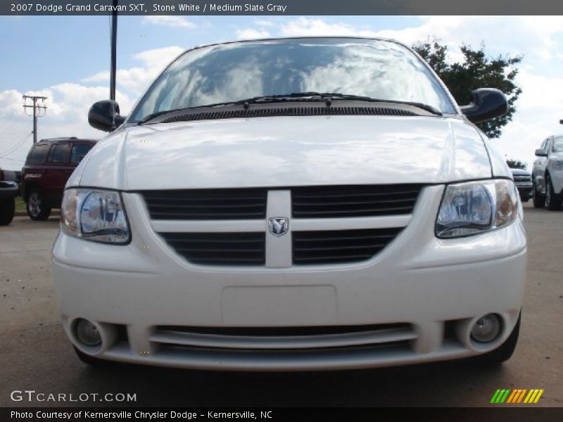 Stone White / Medium Slate Gray 2007 Dodge Grand Caravan SXT