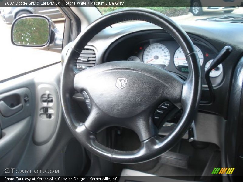 Stone White / Medium Slate Gray 2007 Dodge Grand Caravan SXT