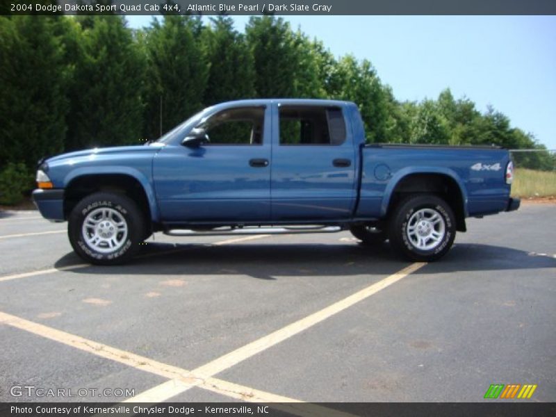 Atlantic Blue Pearl / Dark Slate Gray 2004 Dodge Dakota Sport Quad Cab 4x4
