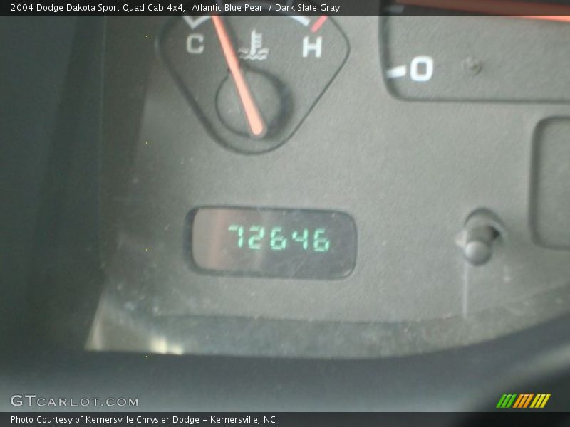 Atlantic Blue Pearl / Dark Slate Gray 2004 Dodge Dakota Sport Quad Cab 4x4