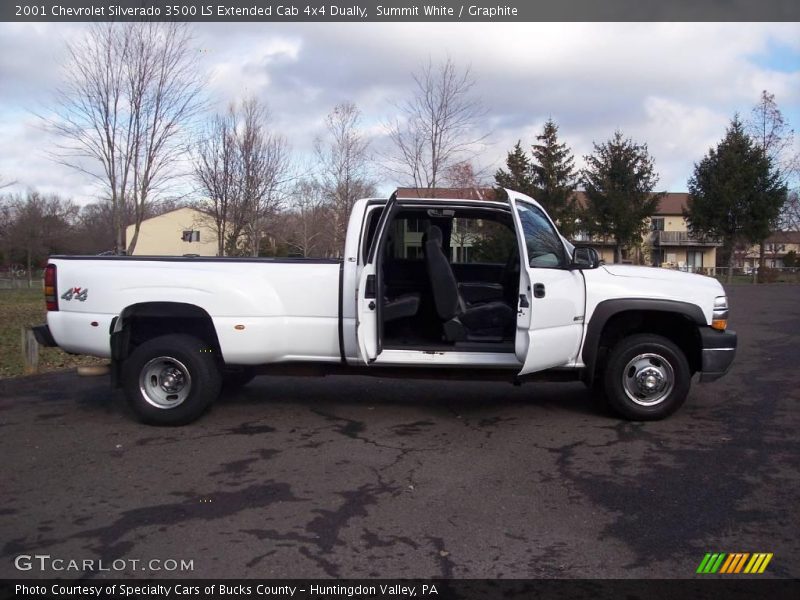 Summit White / Graphite 2001 Chevrolet Silverado 3500 LS Extended Cab 4x4 Dually