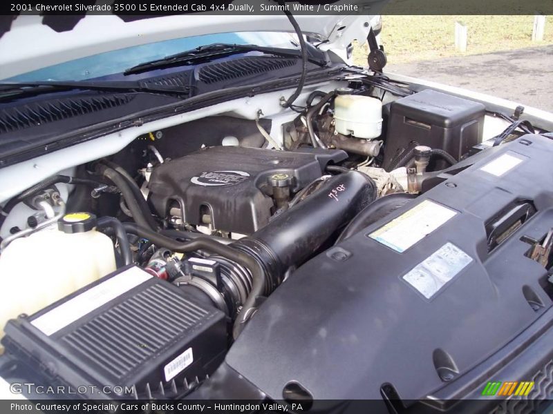 Summit White / Graphite 2001 Chevrolet Silverado 3500 LS Extended Cab 4x4 Dually