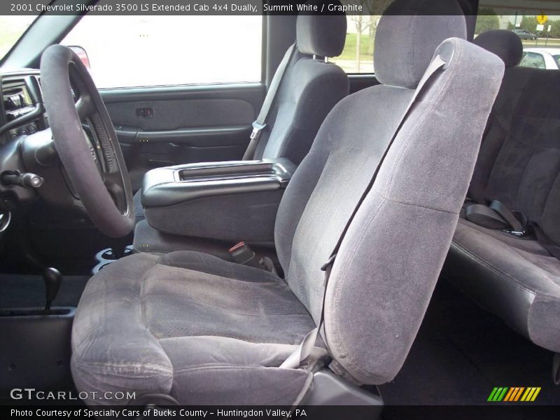 Summit White / Graphite 2001 Chevrolet Silverado 3500 LS Extended Cab 4x4 Dually