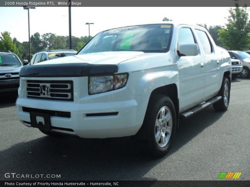 White / Beige 2008 Honda Ridgeline RTS