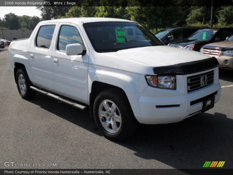 White / Beige 2008 Honda Ridgeline RTS
