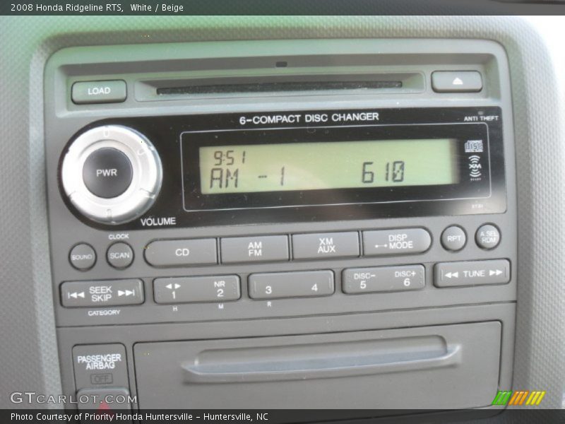 White / Beige 2008 Honda Ridgeline RTS