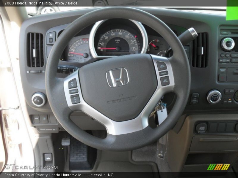 White / Beige 2008 Honda Ridgeline RTS