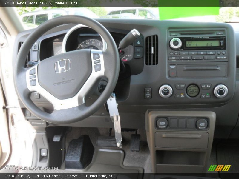 White / Beige 2008 Honda Ridgeline RTS