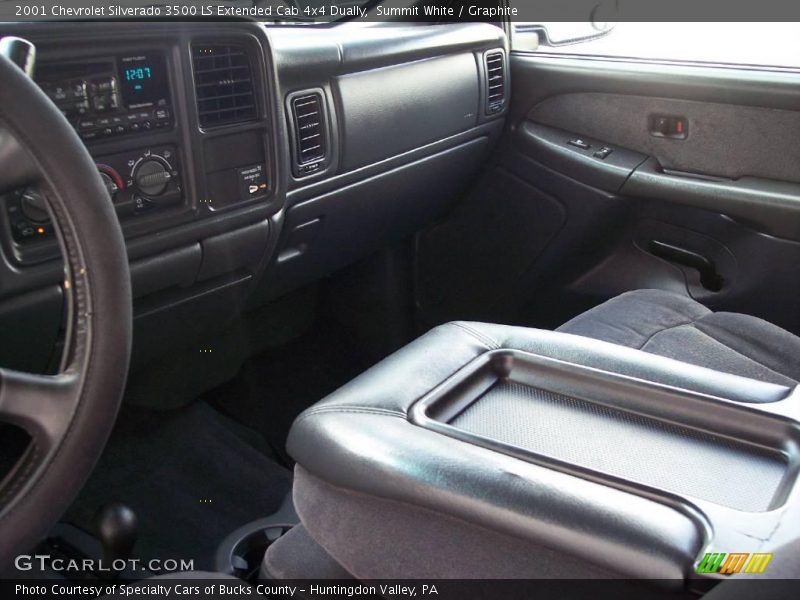 Summit White / Graphite 2001 Chevrolet Silverado 3500 LS Extended Cab 4x4 Dually