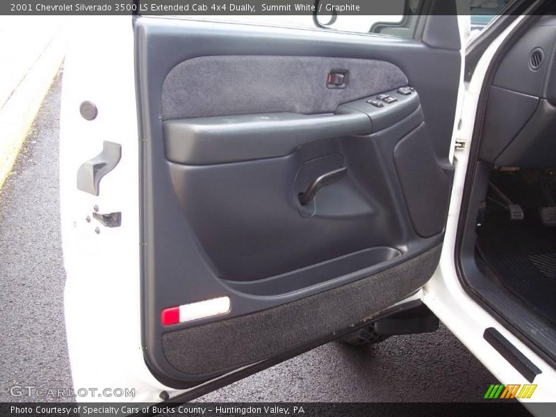 Summit White / Graphite 2001 Chevrolet Silverado 3500 LS Extended Cab 4x4 Dually