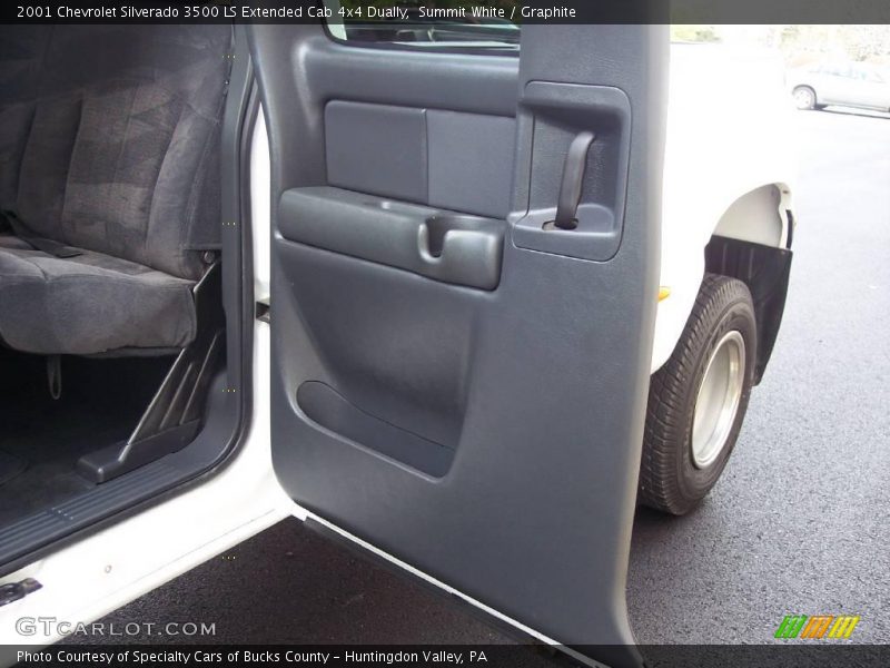 Summit White / Graphite 2001 Chevrolet Silverado 3500 LS Extended Cab 4x4 Dually