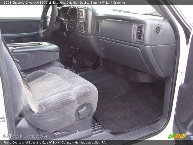 Summit White / Graphite 2001 Chevrolet Silverado 3500 LS Extended Cab 4x4 Dually