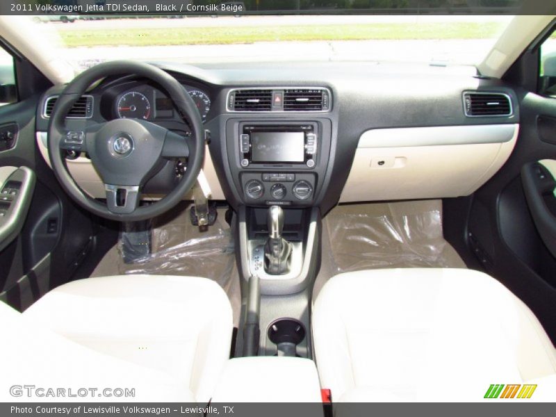 Black / Cornsilk Beige 2011 Volkswagen Jetta TDI Sedan