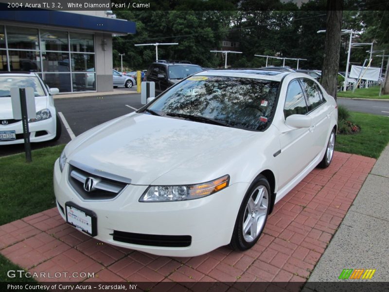 White Diamond Pearl / Camel 2004 Acura TL 3.2