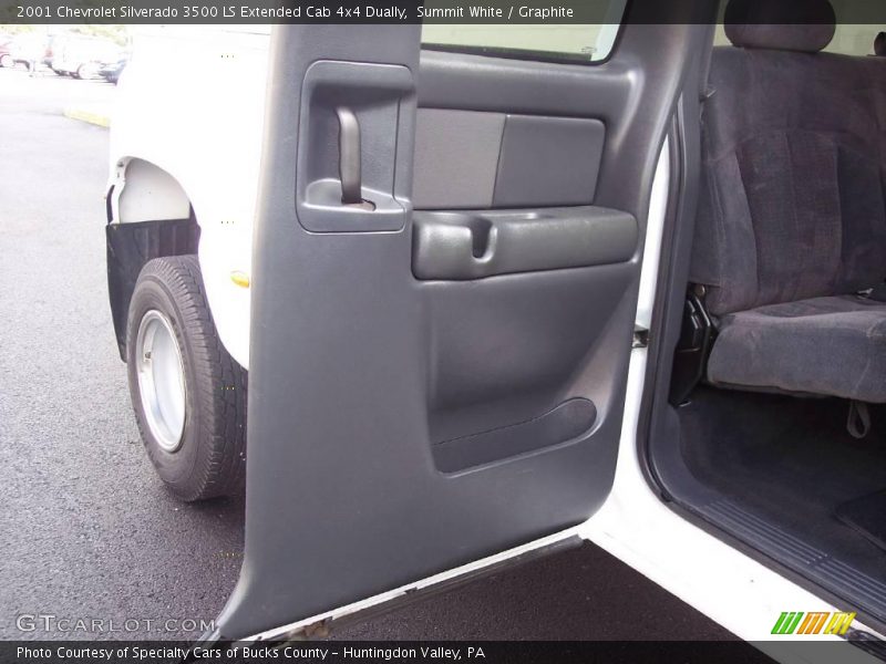 Summit White / Graphite 2001 Chevrolet Silverado 3500 LS Extended Cab 4x4 Dually