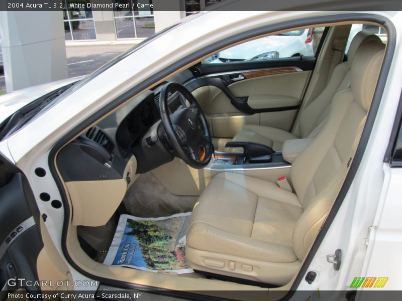 White Diamond Pearl / Camel 2004 Acura TL 3.2