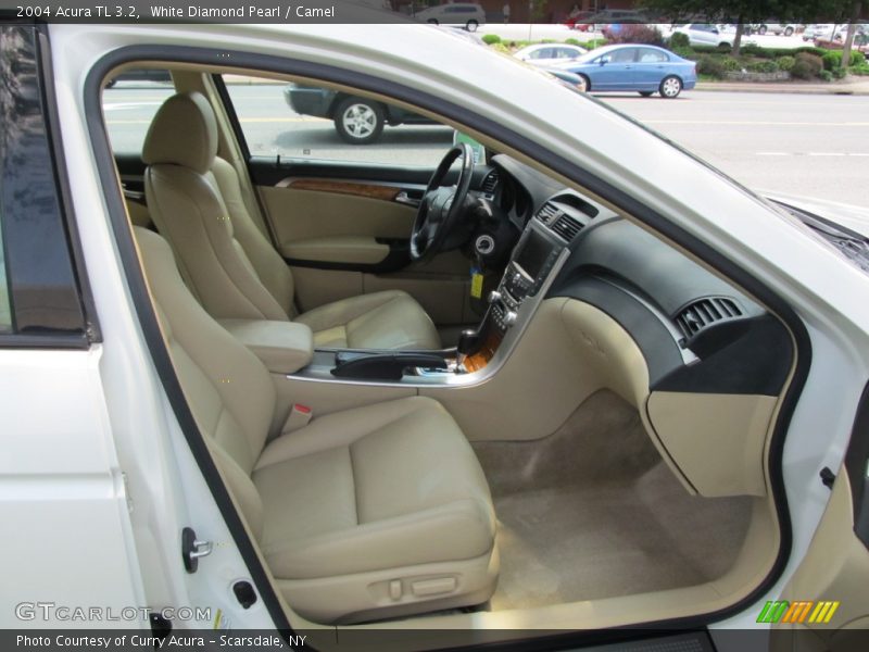 White Diamond Pearl / Camel 2004 Acura TL 3.2