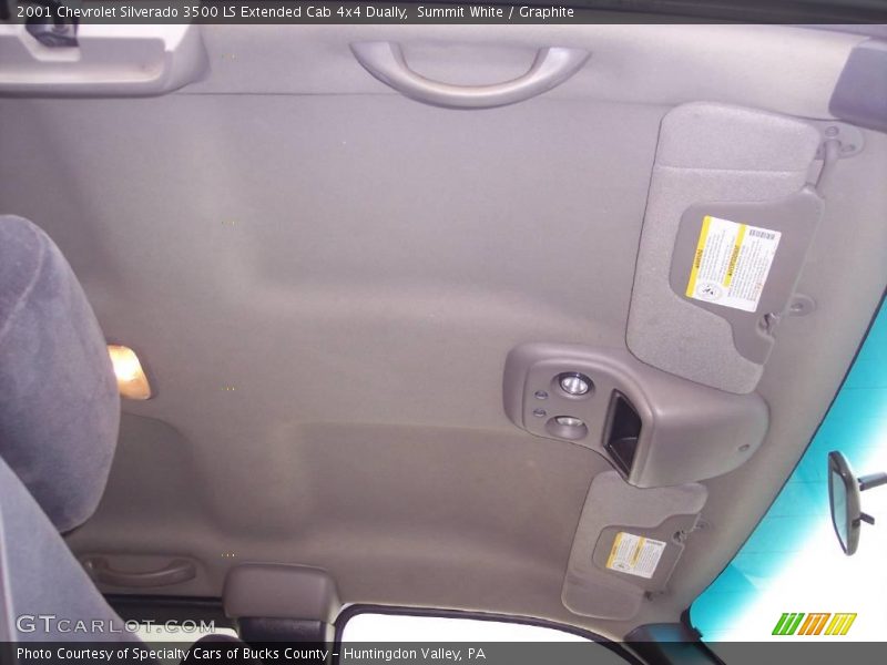 Summit White / Graphite 2001 Chevrolet Silverado 3500 LS Extended Cab 4x4 Dually