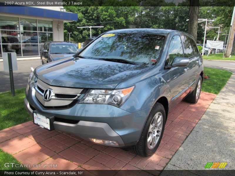 Steel Blue Metallic / Taupe 2007 Acura MDX