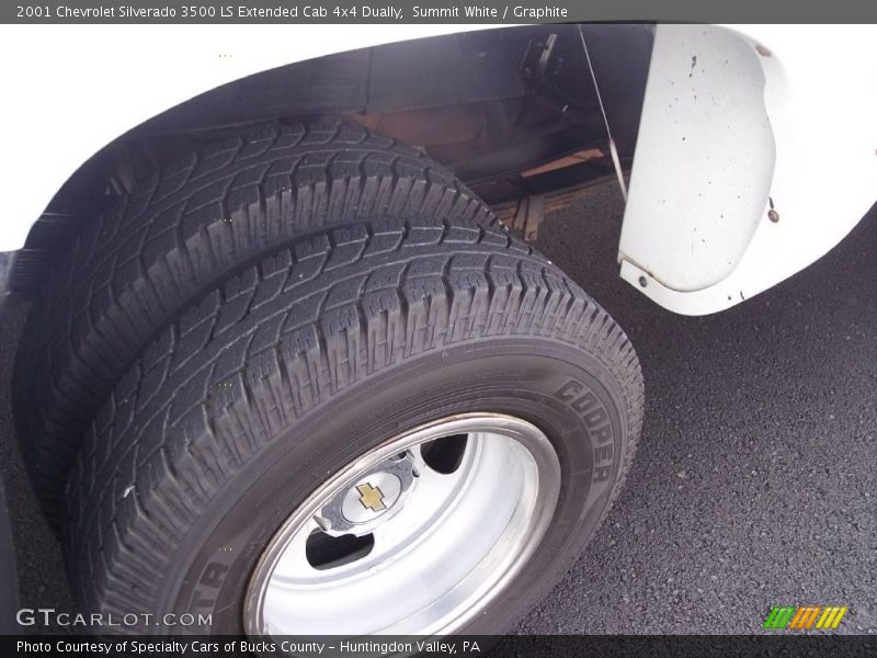 Summit White / Graphite 2001 Chevrolet Silverado 3500 LS Extended Cab 4x4 Dually