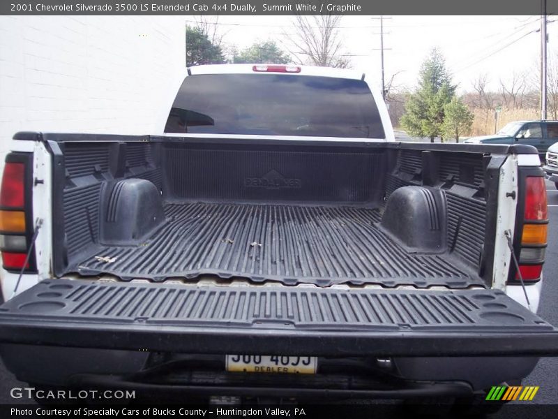 Summit White / Graphite 2001 Chevrolet Silverado 3500 LS Extended Cab 4x4 Dually