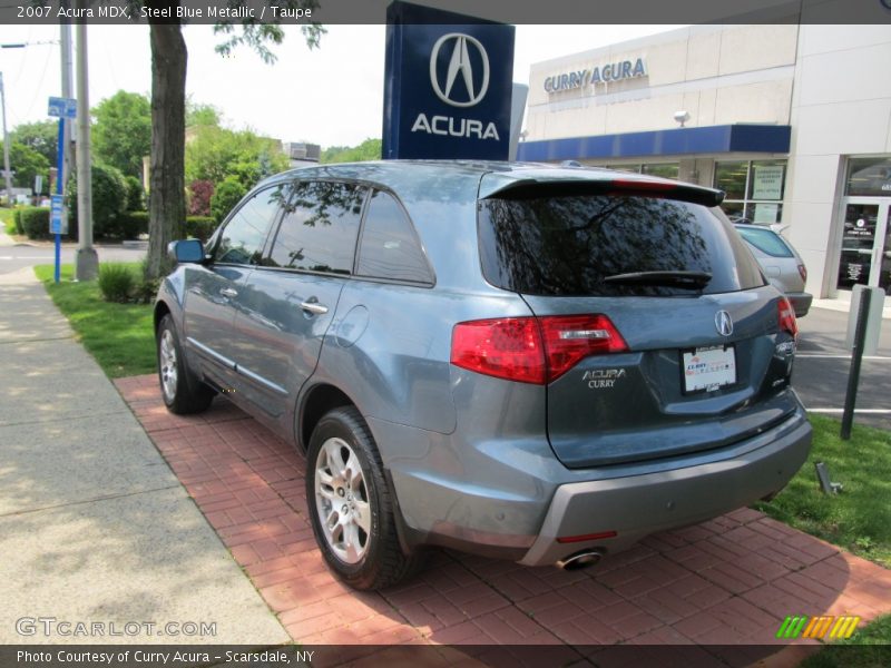 Steel Blue Metallic / Taupe 2007 Acura MDX