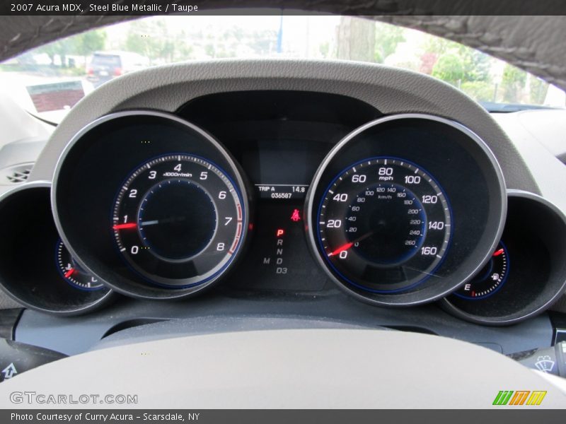 Steel Blue Metallic / Taupe 2007 Acura MDX
