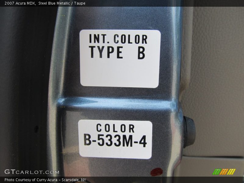Steel Blue Metallic / Taupe 2007 Acura MDX