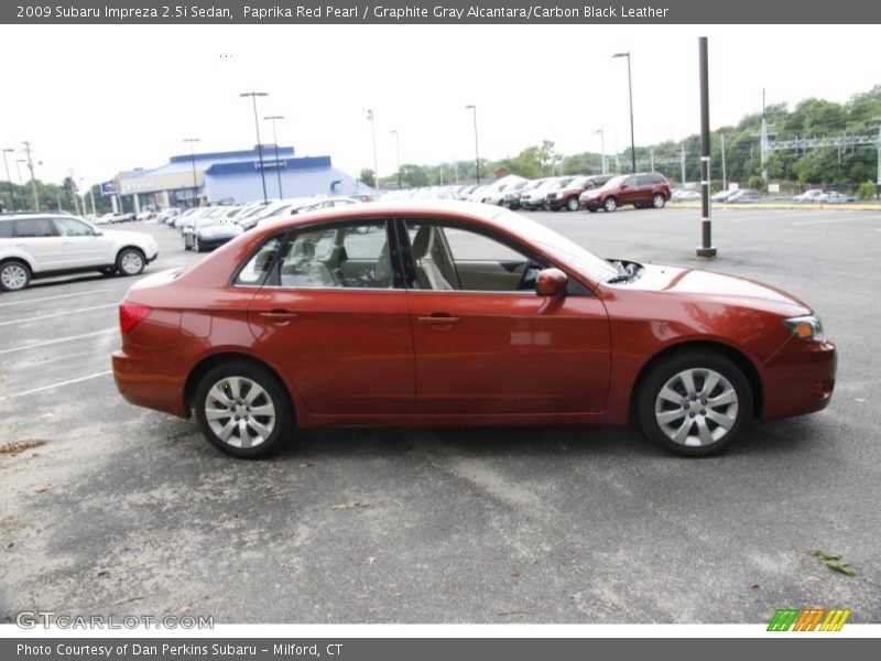 Paprika Red Pearl / Graphite Gray Alcantara/Carbon Black Leather 2009 Subaru Impreza 2.5i Sedan