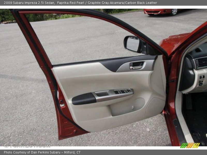 Paprika Red Pearl / Graphite Gray Alcantara/Carbon Black Leather 2009 Subaru Impreza 2.5i Sedan