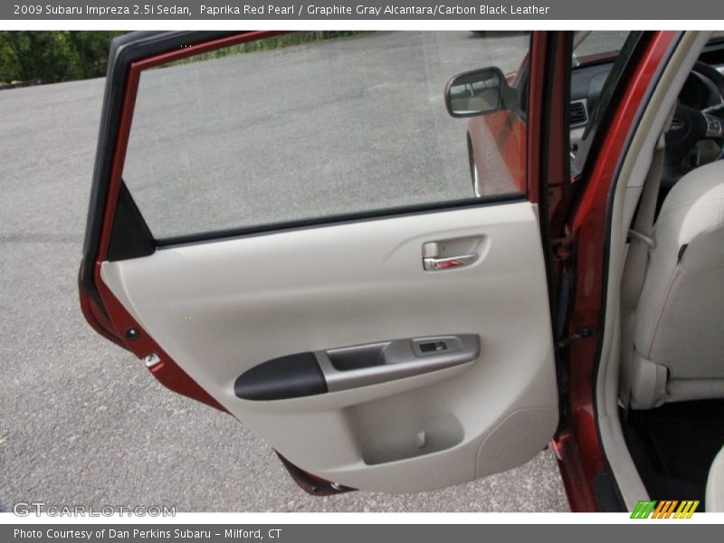 Paprika Red Pearl / Graphite Gray Alcantara/Carbon Black Leather 2009 Subaru Impreza 2.5i Sedan