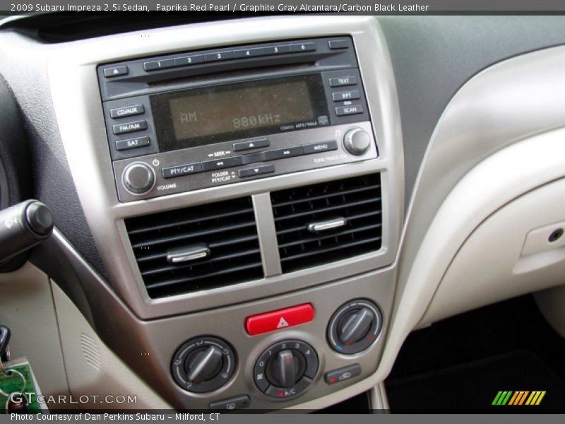 Paprika Red Pearl / Graphite Gray Alcantara/Carbon Black Leather 2009 Subaru Impreza 2.5i Sedan