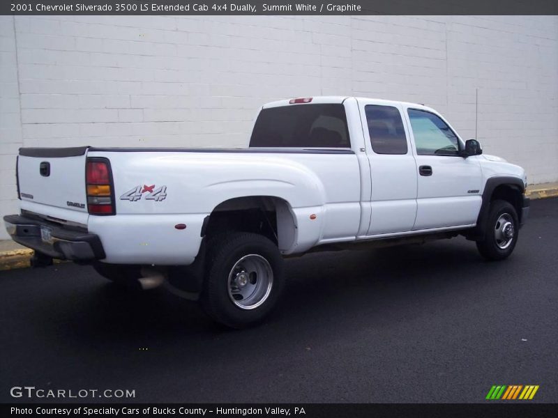 Summit White / Graphite 2001 Chevrolet Silverado 3500 LS Extended Cab 4x4 Dually