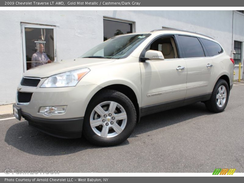 Gold Mist Metallic / Cashmere/Dark Gray 2009 Chevrolet Traverse LT AWD