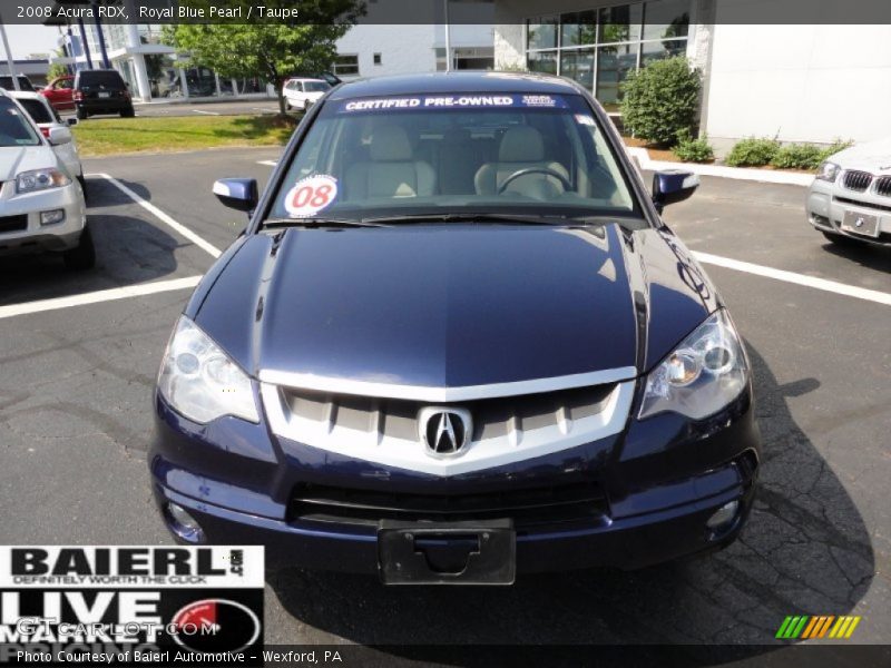 Royal Blue Pearl / Taupe 2008 Acura RDX